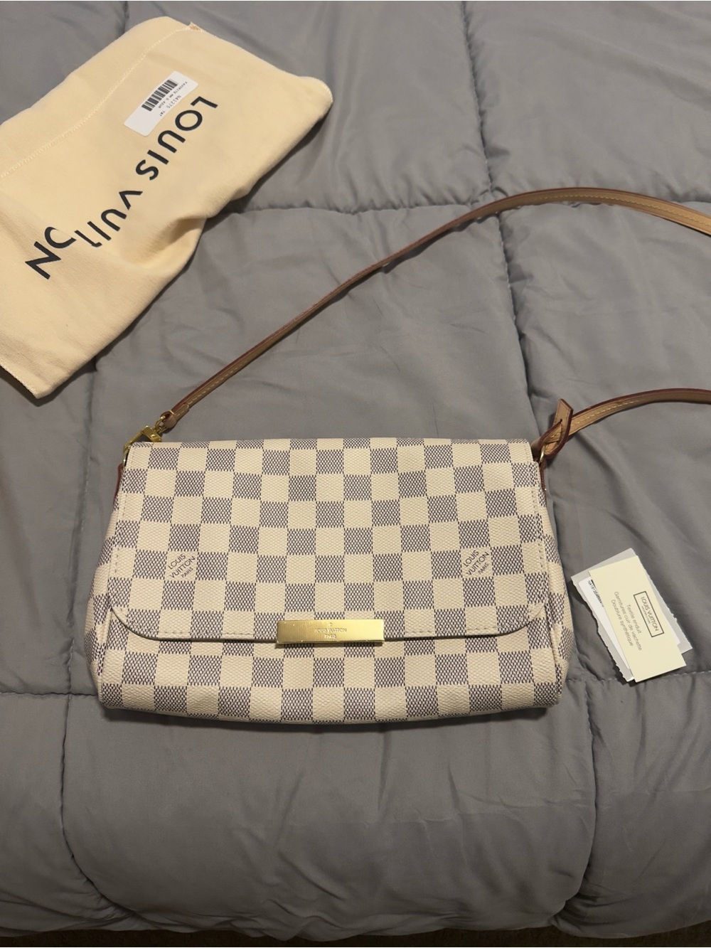 Louis Vuitton Favorite MM Damier Azur Crossbody Bag